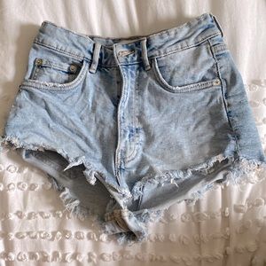 Zara blue short jean shorts
